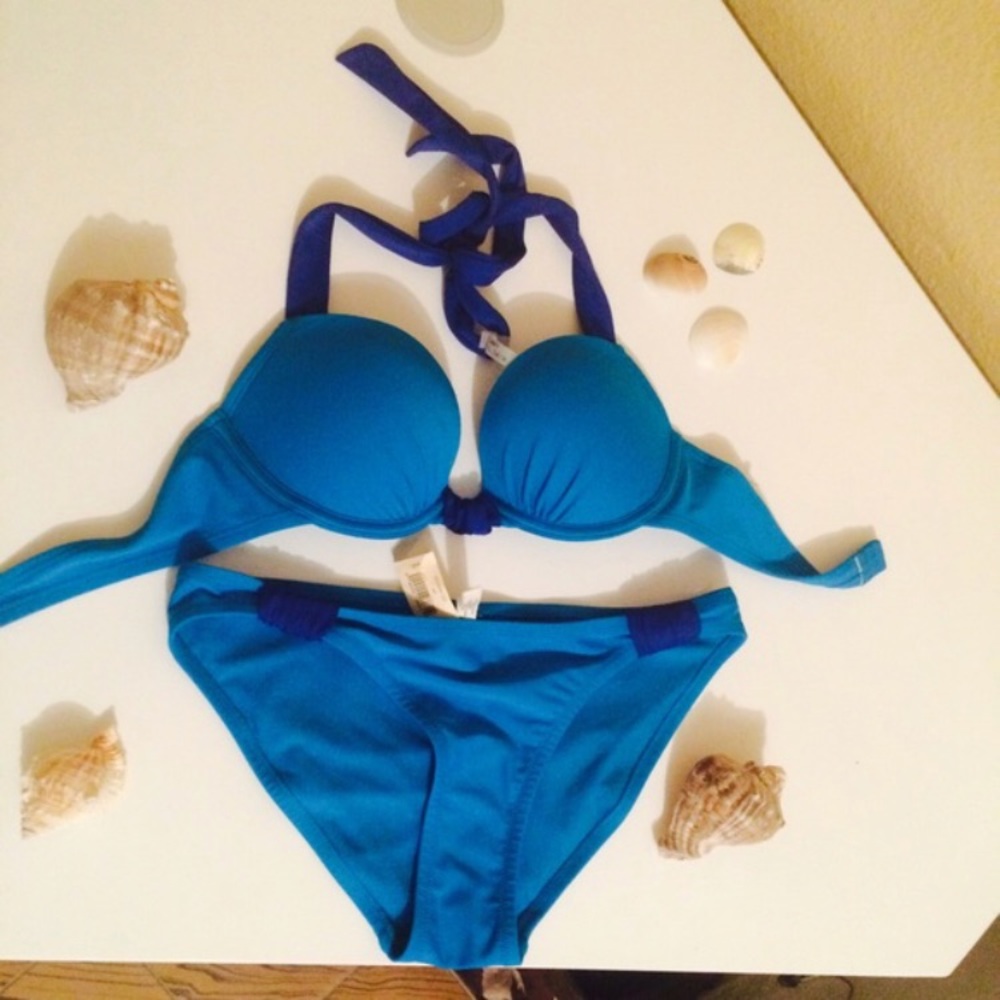 Blue AERIE Bikini set
